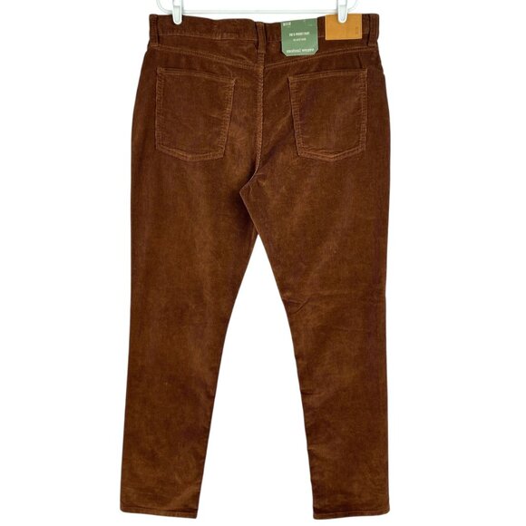 Mutual Weave Men's Brown Corduroy Relaxed Taper Stretch 5-Pocket Pants 36x32 NWT - Picture 2 of 10